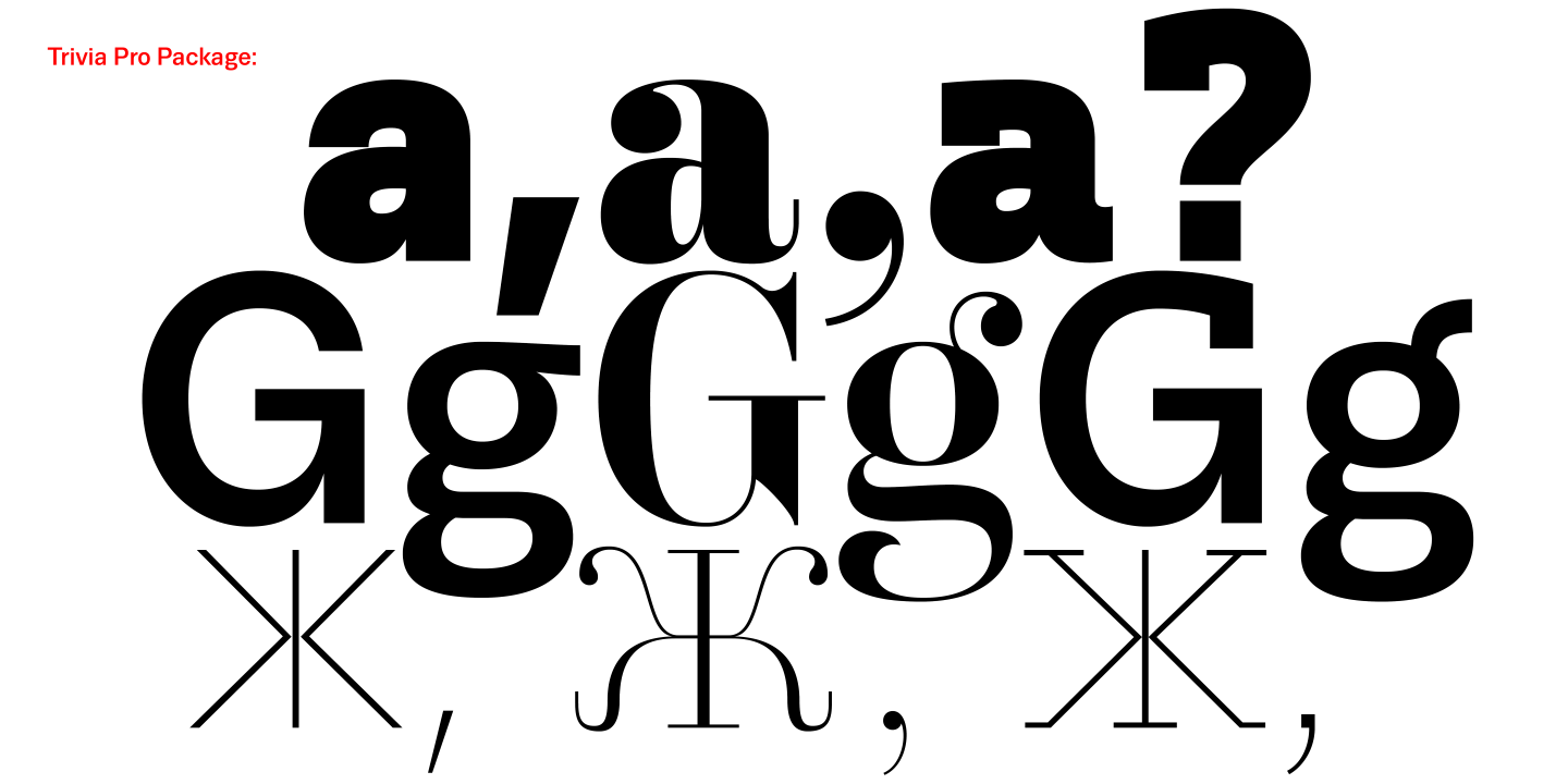 Przykład czcionki Trivia Slab Book Italic